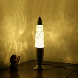 Hruihkv Flashing Glitter Lava Lamp Atmosphere LED Changeable Nightlight