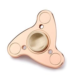 Apsung Fidget Spinner Up To 6 Mins Hand Spinner Adhd Fidget Toy Edc Copper High Speed Tri-spinner Noiseless Spins For Relieving Anxiety Stress And