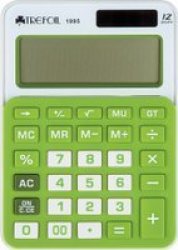 : 12 Digit Desktop Calculator - Green Medium