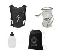 Lightweight Backpack With 5L Bladder And Soft Flasks-black Colour