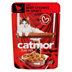 Catmor - Adult Cat Food Chuncks In Gravy 85G Beef