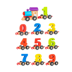 11-PIECE Educational Number Train Wooden Toy