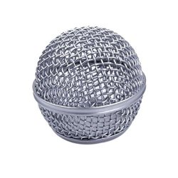 Nuolux MIC Ball Head Meshed Hardened Steel For Shure SM58 BETA58 Silver