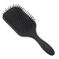 - Classic Paddle Hairbrush With Rigid Pins For Firm Detangling Black