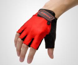Cycling Bicycle Riding Gloves Bike Half Finger Red L
