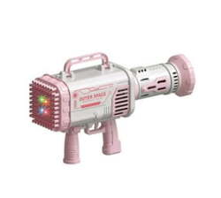 Psm Bubble Gun 69 Holes Automatic Electric Bubble Machine Pink