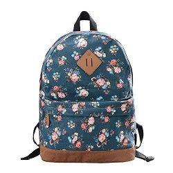 Canvas C-leathers Leather Backpack For Girls Print Backpack Schoolbags Casual Daypack 133