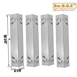 Bar.b.q.s 91521 4-PACK Stainless Steel Heat Plates Heat Shield Heat Tent Burner Cover Replacement For Kenmore 119.16144210 119.162300 119.162310 Gas Grill Models