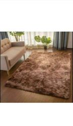 Light Rug Shaggy Fluffy Carpets - Brown