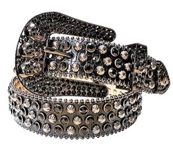 Jeans 1-1 2 30MM Wide Crystal Belt 
