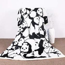 Sleepwish Panda Plush Blanket Cartoon Animal Throw Blanket Cute Panda Bears Graphic Pattern Kids Blankets Fleece 50X60 Inches