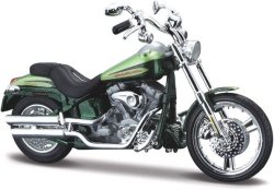 Maisto - 1 18 - Harley Davidson FXSTDSE2 Cvo 2004 - Green Die Cast Model
