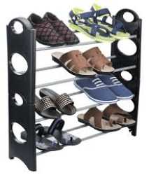 12 Shoe Pairs Stackable Rack