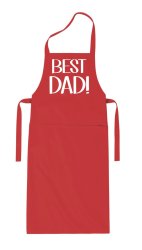 Qtees Africa Best Dad Red Apron