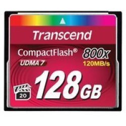 Transcend Compactflash 800X 128GB 800 Card 120 60MB S