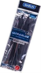 Ultraglide Retractable Ballpoint Pen Black 2 Pack- Rubber Grip Fine Point 0.7MM Spring Load Cartridge Ideal For School Home Or Office Retail Packaging