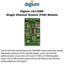Digium 1S110MF Single Channel Station Fxs Module