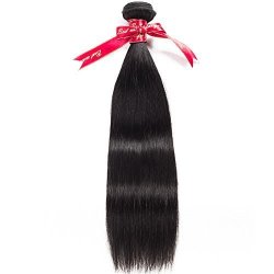 Subella Hair Brazilian Virgin Human Hair Straight Hair Extensions 1 Bundle 7A Unprocessed Human Hair Weft 18INCH