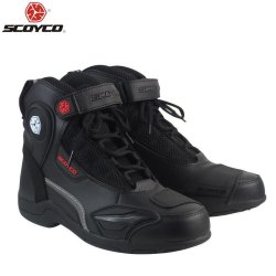 Scoyco Faux Leather Motorcycle Boots - 10