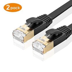 Ethernet Cable Pluspoe CAT7 Double Shielded 10 Gigabit 600MHZ Ethernet High Speed Patch Cord For Switch Modem Router Lan Network - Built Gold Plated