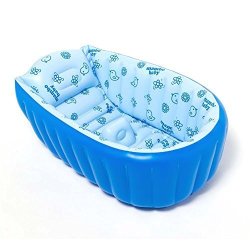Baby Bathtub Portable Inflatable Bathtub MINI Swimming Pool Foldable Thick Baby Infant Toddler Shower Basin With Soft Cushion For Baby