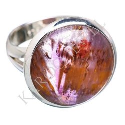 Kj Collection - Natural Super Seven In Sterling Silver Size 8.25 Q To Q Half