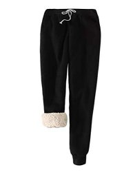 Deals on Snoly Women's Winter Fleece Sweatpants Running Active Thermal  Sherpa Lined Jogger Pants With Candy Colors Black Small, Compare Prices &  Shop Online