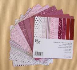 The Velvet - Wilson & Maclagan - Scrapbook Paper Pack 160gsm - Reds - 15.2cmx15.2cm 50sheets