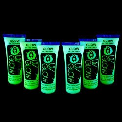 Glow Uv Invisible In The Dark Face & Body Paint - 6x 0.34oz 2oz