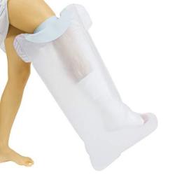 VIVE Leg Cast Cover - Waterproof Cast Bag Bandage Protector For Shower Broken Foot Ankle Knee Toe - Watertight Adult Plastic Protection Dry Bag