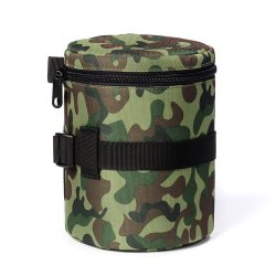 Professional Padded Camera Lens Bag Size 105 Dia X 160MM Lgth - Camouflage