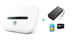 Free Delivery Huawei E5330 3g Mifi Router Bundle - Incl 1.2gb Starter Pack + Accessories