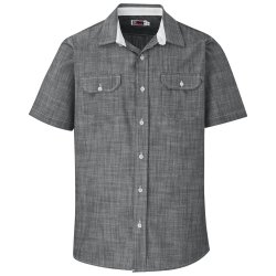 Mens Short Sleeve Windsor Shirt Grey