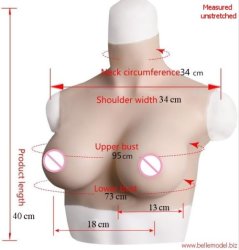 Silicone Breast Forms - Seamless Vests - Backside Seamless - Nude - G Cup
