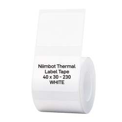 B1 B21 B3S Thermal Label 40X30MM - 230 Labels Per Roll - White
