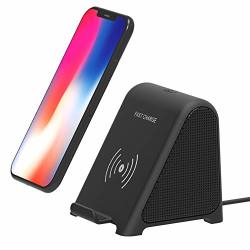 Kekailu Bluetooth Speaker With Wireless Charger 2 In 1 Portable Fast 9V 5W 7.5W 10W Charging Dock Hifi Stereo Sound Speakers Compatible With Iphone XS Max