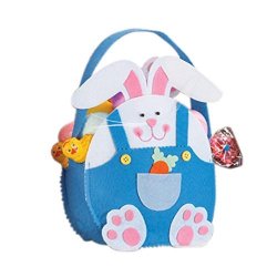SUKEq Bunny Candy Bag Creative Cute Easter Rabbit Gift Candy Bag Case Home Accessory Easter Present For Kids Blue