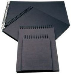 30X30CM Black Card 220GSM - 40 Sheets - Spiral Pad