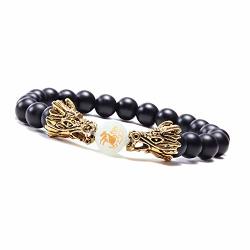 Sedmart Best Friend Yoga Beaded Bracelet Glow In Dark Jewelry Handmade Black Onyx Zodiac Bracelet 12 Constellations Luminous Bracelet Sagittarius Bracelets For Men...