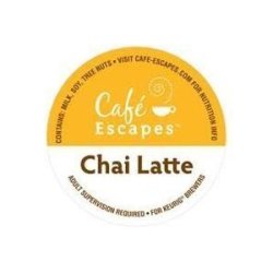 Cafe Escapes Chai Latte Specialty Tea 2 Boxes Of 24 K-cups