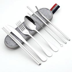 Maisonware 8 Piece Travel Cutlery Set With Bag