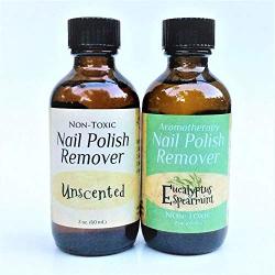 Marley Marie Naturals Nail Polish Remover - 2 Oz Multi-scent Bottles ... Eucalyptus Spearmint + Unscented