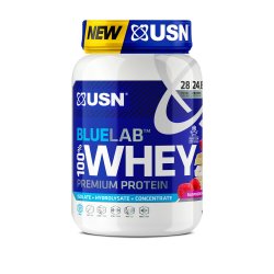 USN 908g Blue Lab 100% Premium Whey Protein Raspberry White Choclate