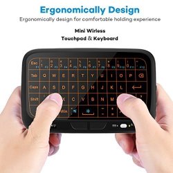 EVANPO E3+ 2.4GHZ MINI Wireless Keyboard And Touchpad Mouse Combos With Backlit Rechargeable Remote Control For Android Tv Box Kodi Htpc Iptv PC PS3