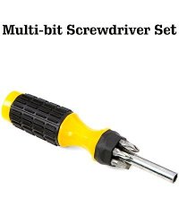 6 In 1 Screwdriver Set Multi-bit Screwdriver Including Flathead Phillips And Pozidriv Tips