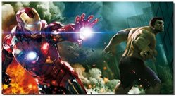 Picture Sensations Framed Canvas Art Print Iron Man Hulk Marvel Avengers Age Of Ultron Super Hero - 36"X20