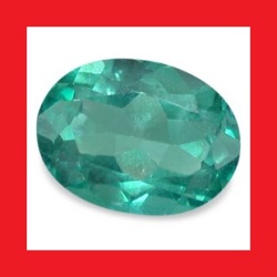 Topaz - Top Teal Green Oval Facet - 0.985cts