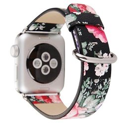Maxjoy 38 Mm Apple Watch Band Watchbands For Apple Watch Leather Iwatch Replacement Wristband Strap For Women Men Apple Watch Bands Compatible With Apple