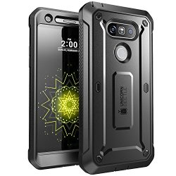 LG G5 Case Supcase Full-body Rugged Holster Case With Built-in Screen Protector For G5 2016 Release Unicorn Beetle Pro Series - Retail Package Black black