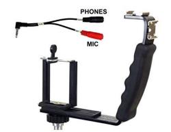 Alzo Smartphone Streaming Video Rig With MIC Headphone Breakout Cord For Audio Monitoring